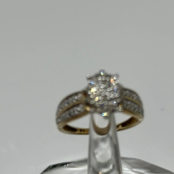 Diamonds real 10k real solid gold ring - Picture 5 of 12